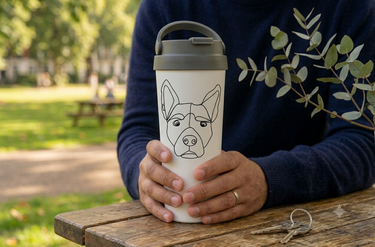 Mug de voyage personnalisé — Emportez votre compagnon partout