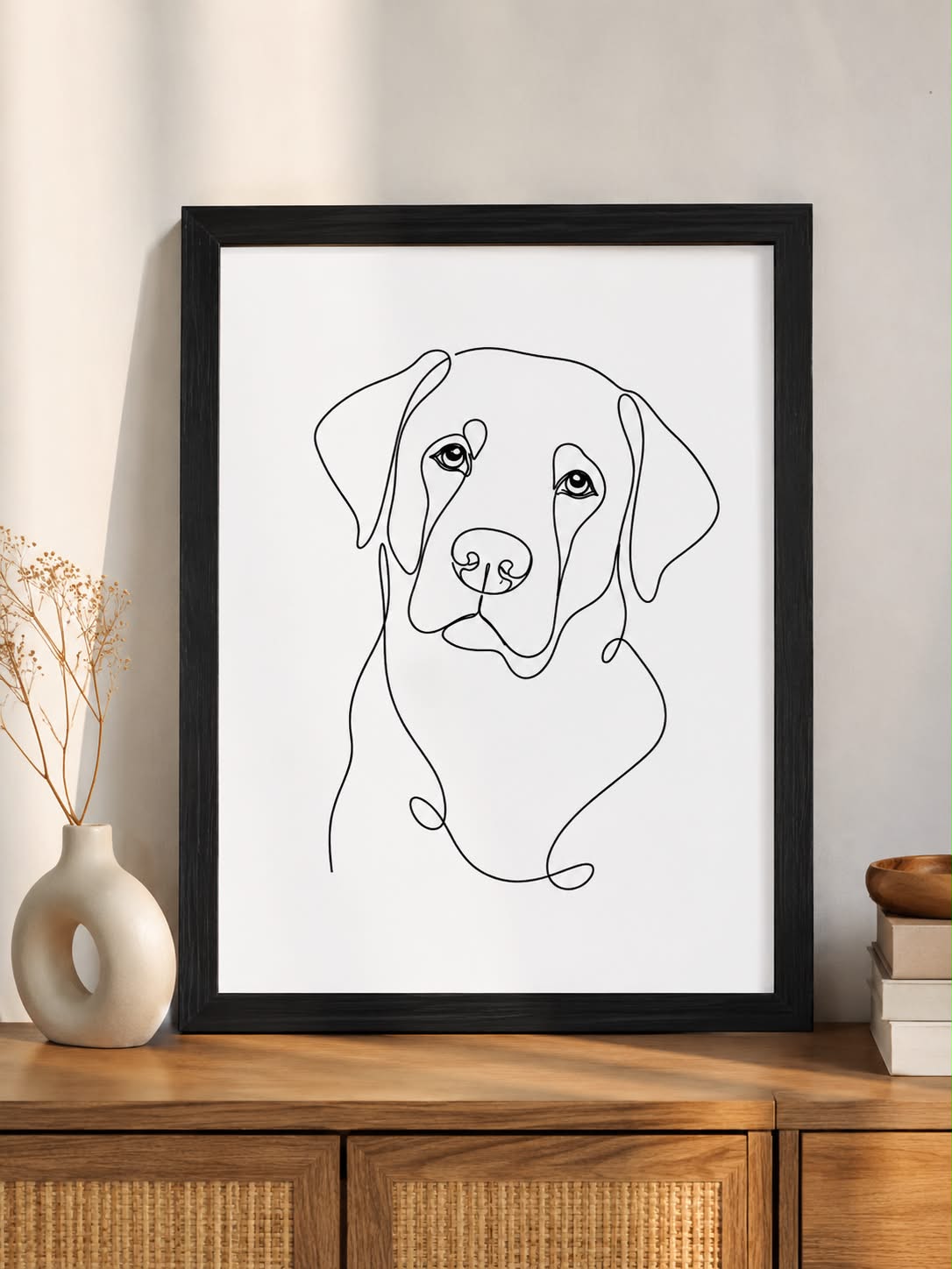 Portrait One Line personnalisé - Chien, chat & Co